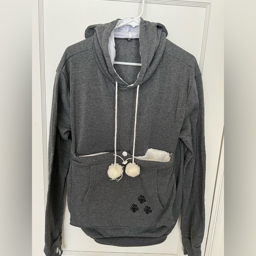 Unisex pet carrier hoodie size 2XL